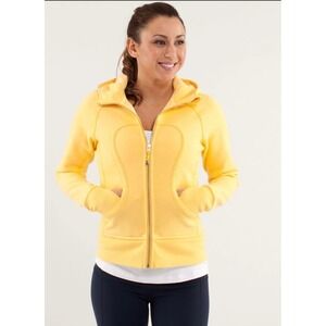 Lululemon Scuba Hoodie III Full Zip Yellow Thumbhole Athletic Jacket